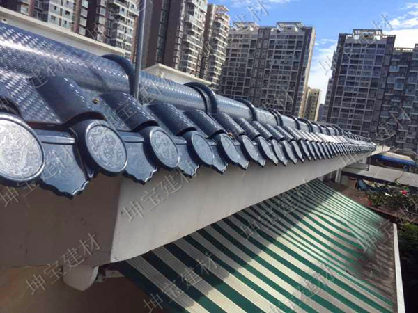 防腐的秸稈纖維瓦為華陽別墅增光添彩!