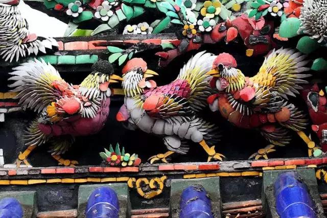 潮州嵌瓷，屋頂生花