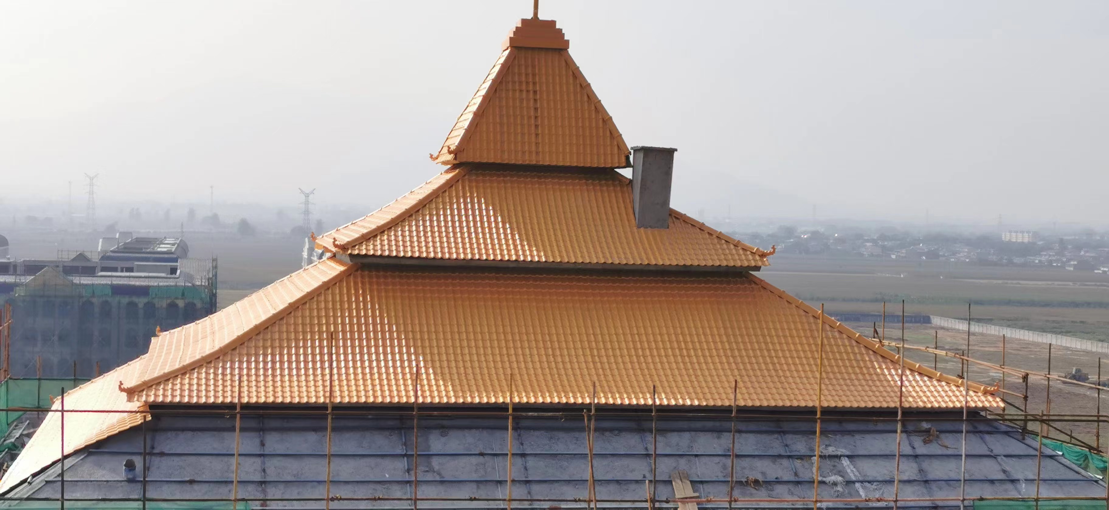 樹脂瓦兩層白中間灰(新品)四層白底樹脂瓦